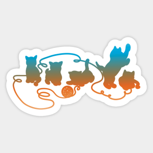 Playful Kittens Sticker